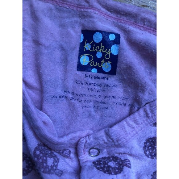 Kickee Pants Size 6-12M Pink Puffer Footie - Picture 3 of 6